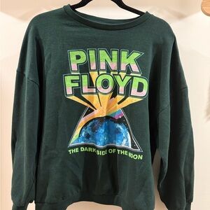 Pink Floyd Textured Green Fabric